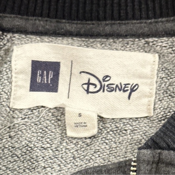 Gap x Disney Mickey Letterman Jacket Black Embroidered Love Spellout Girls Small - Picture 5 of 5